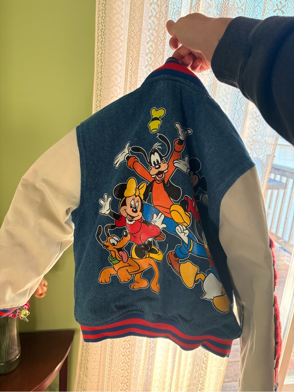 Disney Kids' Blue & White Varsity Jacket with Classic Character Print